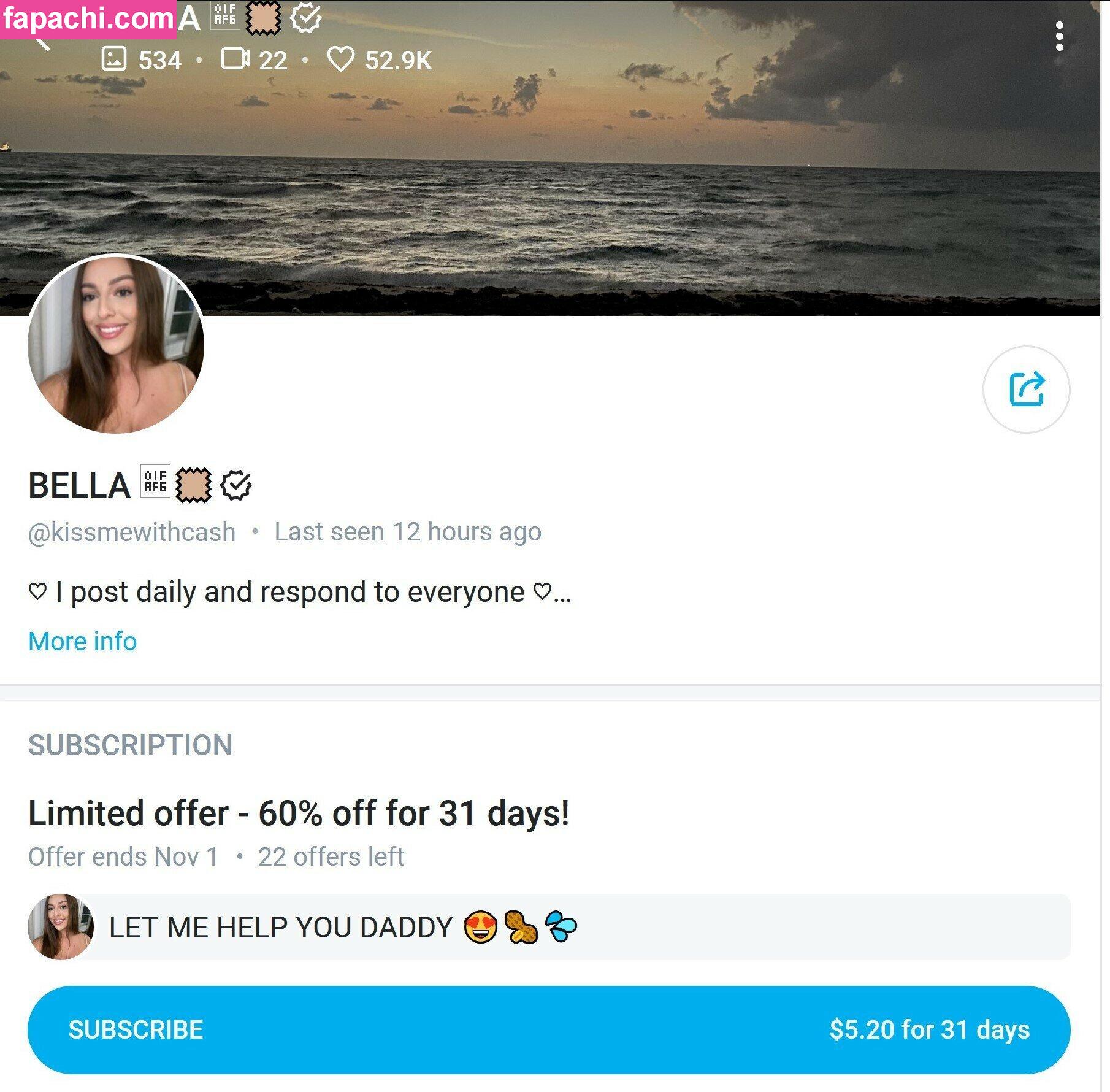 kissmewithcash / Bella leaked nude photo #0008 from OnlyFans/Patreon